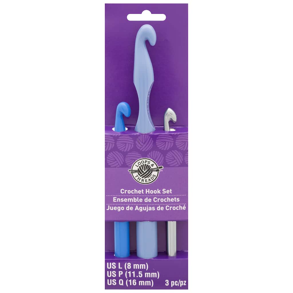Plastic Crochet Hook Set By Loops Threads L P Q